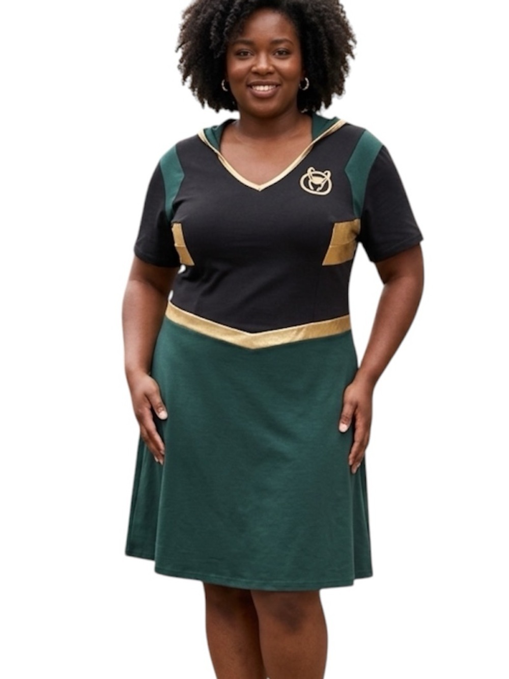 Her Universe Marvel Loki Hooded Dress 3X Plus Size Cosplay Disney Villain